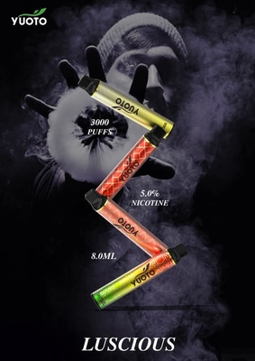 Nikotin-Salz Chinas USA BRITISCHES saudisches populäres Vape Yuoto köstliches 3000 Wegwerf-Vape 5% Hauch-8ml