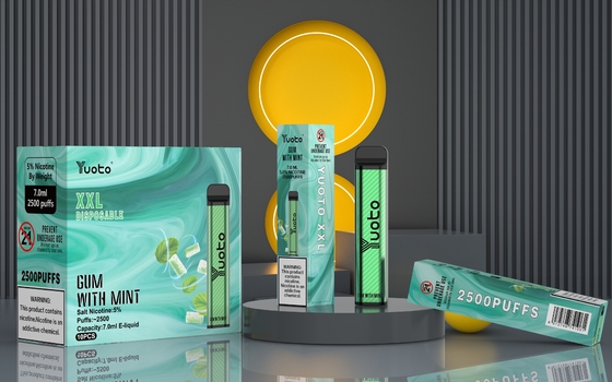 7 ml Yuoto Einweg-Vape XXL 2500 Puffs Gerät Geschmack
