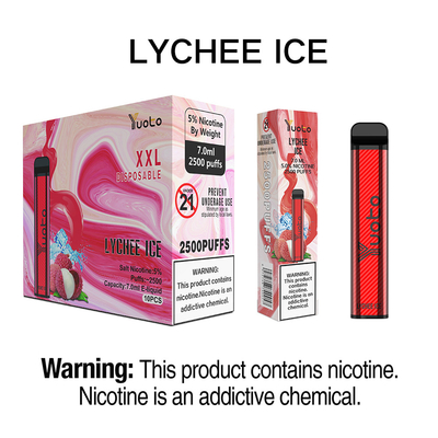 23 Aromen Yuoto XXL 2500 stößt Wegwerf-Material Vape SS304 PCTG luft