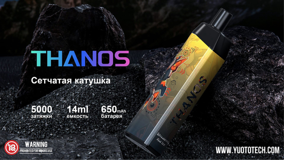 Yuoto Thanos 5000 stößt E-Saft-Wegwerfzerstäuber der Vor-Fülle-14ml 650 Milliamperestunden-Batterie Capapcity luft