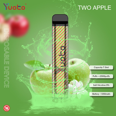 Hauche Yuoto 23 Aroma-7.0ML 2500 Wegwerf-Nikotin 1200 Vape MAh Battery 5%