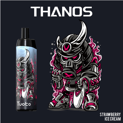 E-Zigaretten Yuoto Thanos 5000puff Wegwerf-Vape Nikotin 5% /2 % Vape Pen Mesh Coil Rechargeable 650mAh 14ml