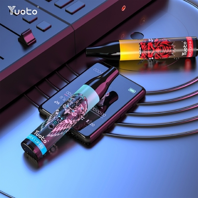 Populäres Yuoto 2000 stößt vape Vape Wegwerf-E-Zigaretten Vape-Stift Mesh Coils 6ml E Saft-850mAh luft