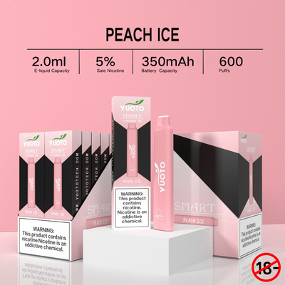 2022 neue kommende mehrfache fruchtige Aromen Yuoto Smart 600 stößt 5% Nikotin Wegwerf-Vape-Stift luft