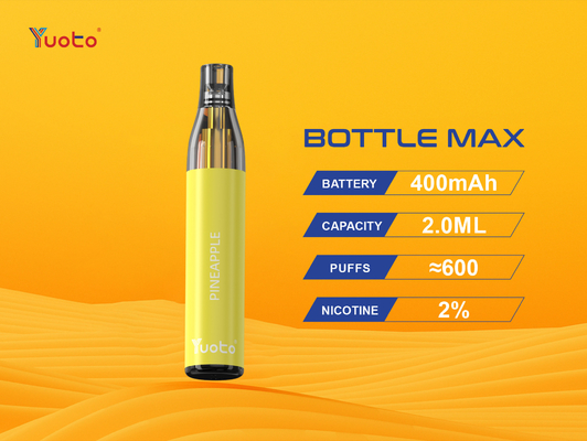 Tpd bescheinigte Yuoto-Flasche maximales 600puff 2.0ml multi Aroma Mesh Coil Disposable