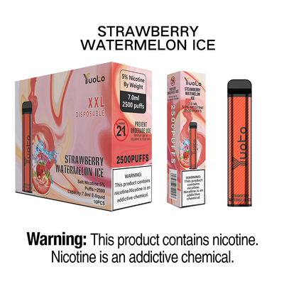 Yuoto Einweg-E-Zigarette XXL 2500 Züge Pop Best Pod Vape Strawberry Watermelon Ice 1200mAh 50mg