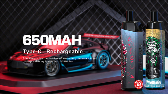 Großhandel Vape Pen 2022 Neues Design Einweg-Vaporizer mit Mesh Coil 14ml E-Liquid 650mAh Akku Blueberry Ice