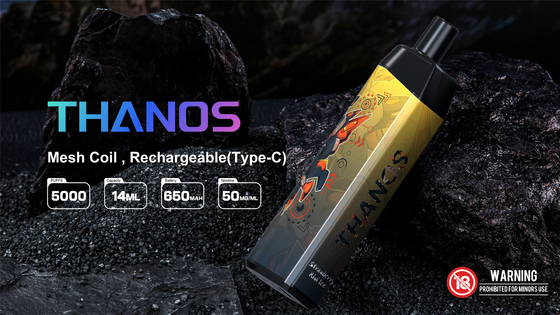 5000 Puffs Einweg Vape Pod Pfirsichgeschmack Yuoto Thanos Mesh Coil 14ml Ejuice 650mAh Akku aus China Factory