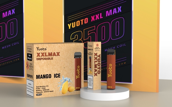 Wassermelonengeschmack Yuoto xxl Max 3500 Puffs Einweg-Vape-Vaporizer Mesh Coils Leather Surface 9ml