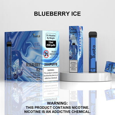 Großhandel Vape Pen 2022 Neues Design Einweg-Vaporizer mit niedrigstem Preis 7ml E-Liquid 1200mAh Akku Blueberry Ice