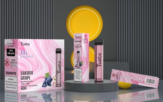 Einweg-Vape-Pod 2500 Puffs Bananengeschmack Yuoto XXL 7,0 ml Ejuice 1200 mAh Batterie Bulking China Factory