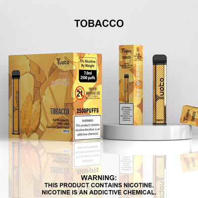 Einweg-Vape-Pod 2500 Puffs Bananengeschmack Yuoto XXL 7,0 ml Ejuice 1200 mAh Batterie Bulking China Factory