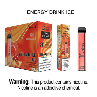 Heißer Verkauf Yuoto XXL 2500 Puffs Energy Drink Flavor Einweg-Vape-Pod-Gerät 5ml nic