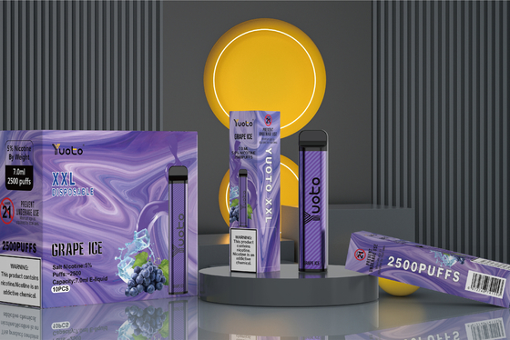 7ml 2500 stößt Wegwerf-Vape, Frucht-Aromen Yuoto Xxl Vape Pen Oem Odm luft