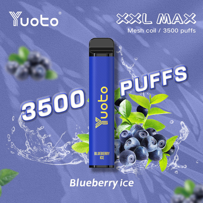 XXL max 3500 stößt Blaubeereis-Mesh Coils 5% 2% Yuoto Wegwerf-Vape Nikotin luft
