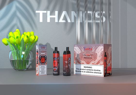 5% Nikotin Yuoto Thanos 5000 stößt Pen Hookah 14ML 650mAh Mesh Coil With Type C luft