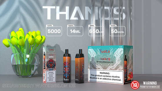 Zigarette Mesh Coil Rechargeables E, Yuoto Thanos 5000 stößt 14ML 650mAh mit Art C luft