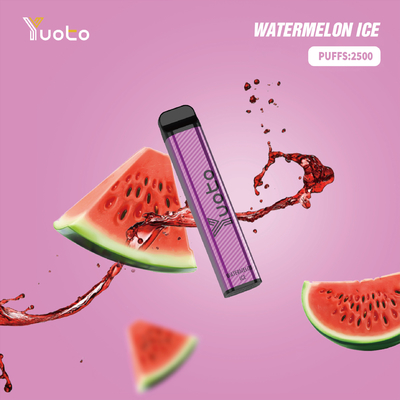 Yuoto ursprüngliche XXL Wegwerf-Vape des Hülsen-2500 Batterie NIC 1200mAh Hauch-Wassermelonen-Eis-5%