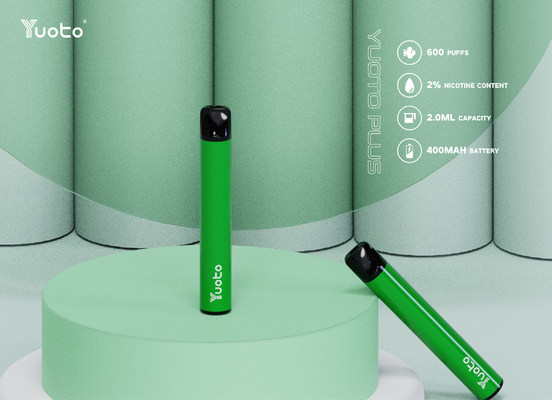 2% Nikotin 2ml E Juice Yuoto Plus 600 Hauche Vape Pen With Tpd Certification