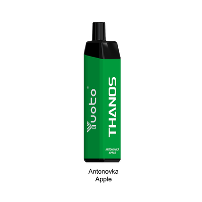 yuoto Soemgenehmigten Wegwerf-vape thanos 5000 Hauche msds Wegwerfzerstäuber Antonovka-Apfel