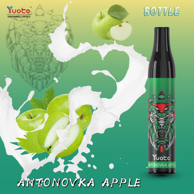 Nikotin 20mg Yuoto Wegwerfe-Cig Hülsen niedrige Hauche Antonovka Apple 2ml Flaschen-600