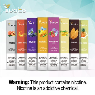 16 Aromen 1500 stößt Vape 5.0ml füllen vor E Juice Pre Charge Yuoto Brand luft