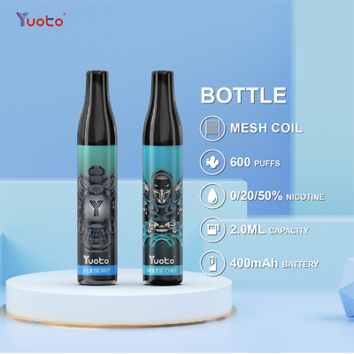 0 2 5 % Nikotin Einweg-Vape-Stift, 600 Puff Yuoto Pod Vaporizer OEM ODM