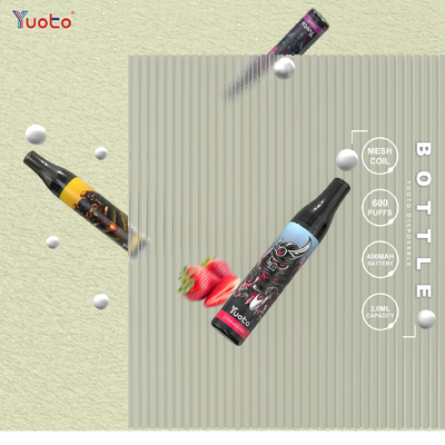 Der austauschbaren tragbares 2% Nikotin der Kartusche-2ml Yuoto Vape der Hülsen-600 Hauch-