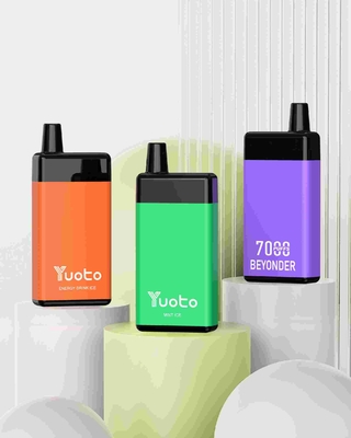 Yuoto Beyonder Geschmacksmittel Einweg-Vape 7000 Puffs Wiederaufladbare Nikotinfreie 5% E Flüssigkeit
