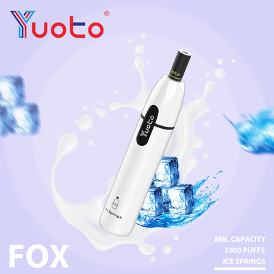 Fox 3000 Puffs Yuoto Einweg-E-Zigarette Dampfpapierfilter 5% Nic