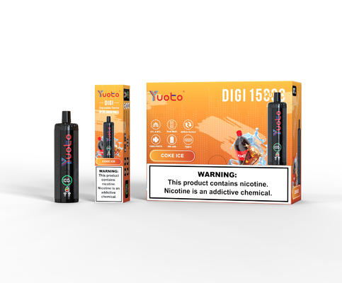 Wiederaufladbare Yuoto DIGI 15000 Puffs Doppelmaschenspule 22 Geschmacksrichtungen