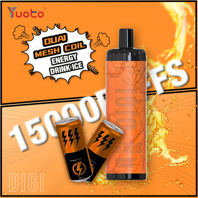 YUOTO Hersteller DIGI 15000 Puffs Daul Mesh Coil Vape Verstellbarer Luftstrom MTL und DTL