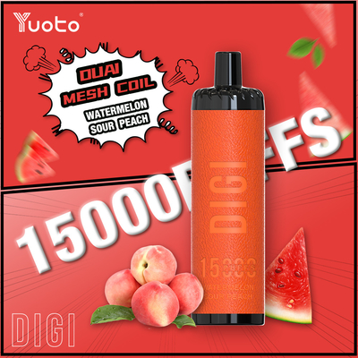 Einstellbarer Luftstrom YUOTO 15000 Puffs Einweg-Vape mit DualMesh-Spule 850mAh Batterie 23 Aromen