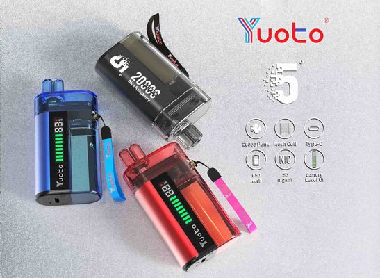Einstellbare Airflow YUOTO Einweg-Vape mit 850mAh Batteriekapazität und 10-12W Leistung