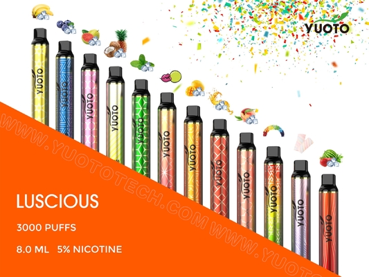 Zigarette Wegwerf-vape Yuoto köstlicher e vape 3000 Hauche shisha Stift vapes 8ml Zigarrenhauch Hülse 1350mAh