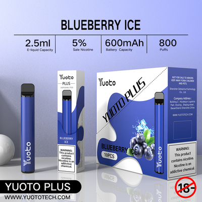 Vorlage 7W-12W Wegwerfe Cig Vape 100% Hauch 3.5V Yuoto-Plus 800