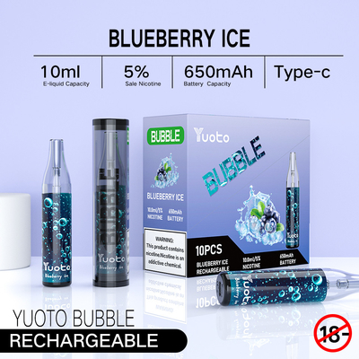Yuoto-Blase 4000puffs 650 Milliamperestunde 10ml wieder aufladbares yuoto, das Wegwerf-vape Trennung der Spulen nicht ineinander greifen, führte das Hinaufklettern