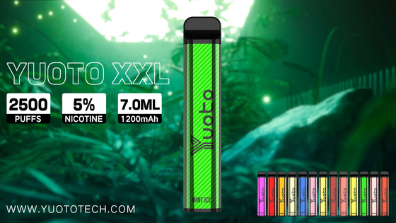 Yuoto-xxl 2500puffs 1200mah 7ml eliquid quadratisches Form yuoto Wegwerf-vape yuotovape vape Hülse