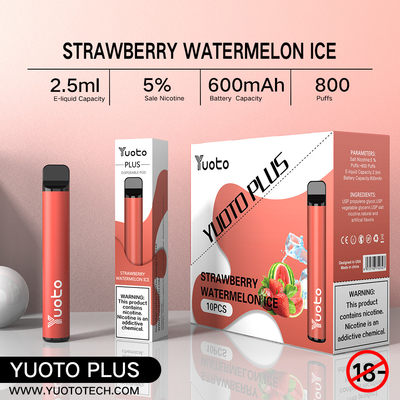 Yuoto 800 stößt Vape mit 11 Aromen Origal-Bereich 2,5 ml Juice Capacity luft