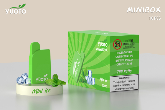 Hauch-Mini Box Vape Disposables 15 Yuoto TPD Produkt-700 Aromasaft 2.0ml Batterie 450mAh Nikotins 2%