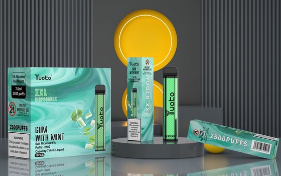 7 ml Yuoto Einweg-Vape XXL 2500 Puffs Gerät Geschmack