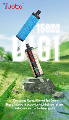 Yuoto DIGI 15000 Puffs Daul Mesh Coil Vape Einweg-Vape mit Bildschirm